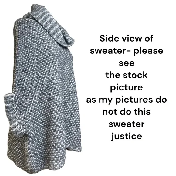Kemailu Chunky Cowl Neck Wool/Alpaca Sweater ITALY Lagenlook Oversized Size L - Picture 6 of 15